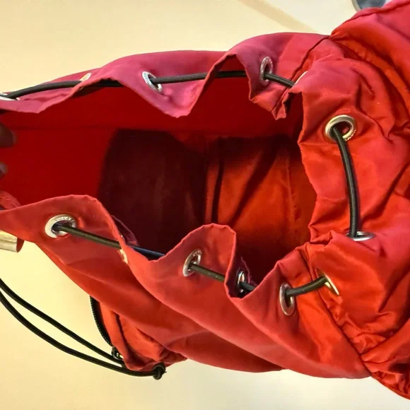 Prada Red Mini Backpack with belt - Picture 10 of 11